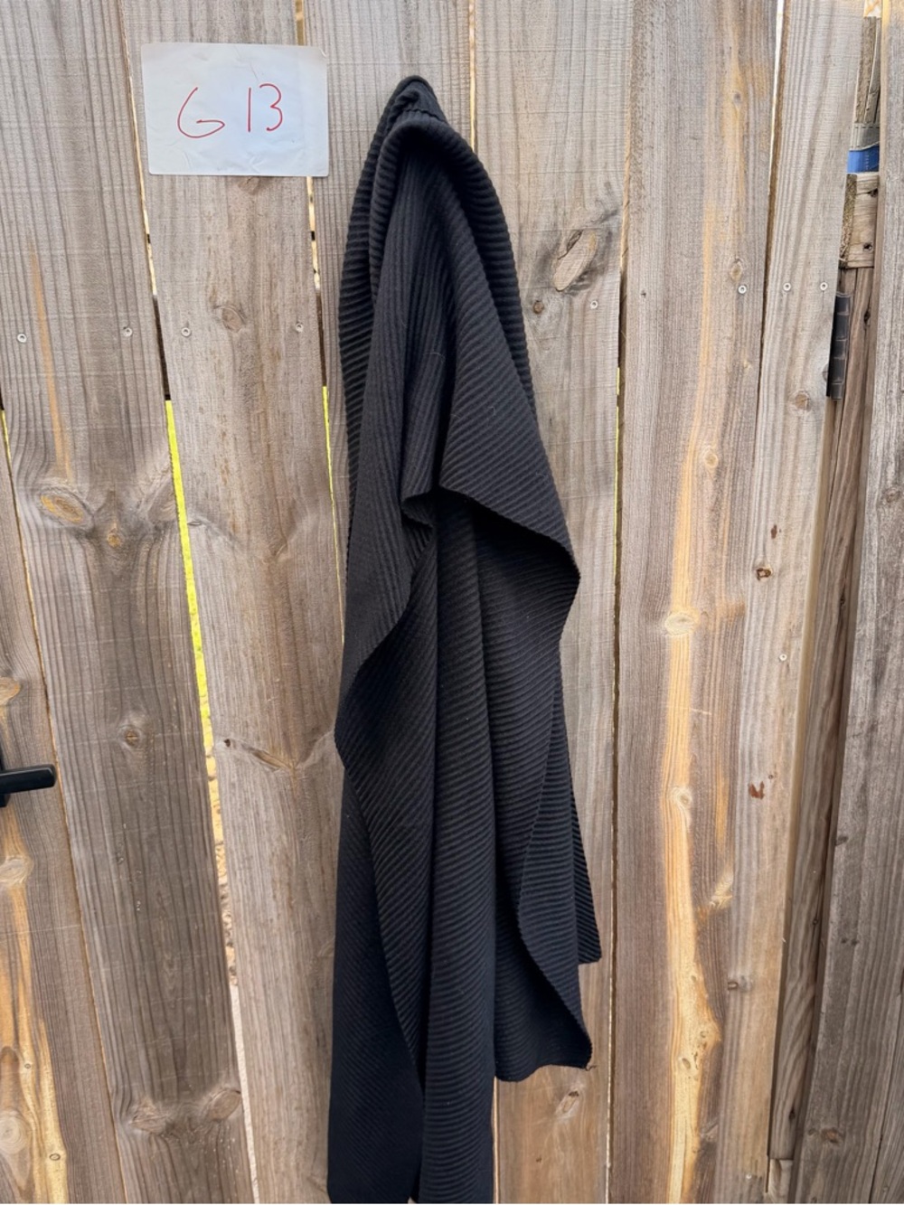 Tahari Black Ribbed scarf